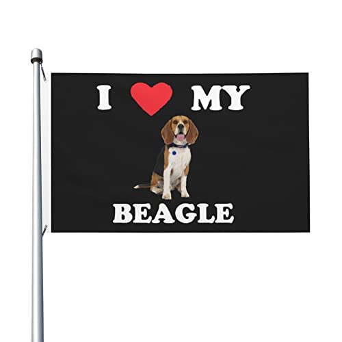 Garten Flagge 90x150cm, Ich Liebe Meinen Beagle Dekorative Fahnen Verblassen Beständig Dekorationen Flagge Langlebig Außenbanner, Für Partys, Feiertage von 351