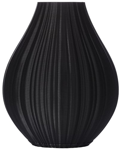 3D Vase Blumenvase/Dekovase Selina 10 cm für Schnitt-/ Trockenblumen | nachhaltig | wasserdicht (Schwarz) von 3D Vase