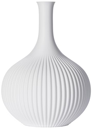 3D Vase Blumenvase/Dekovase Sonja 20 cm für Schnitt-/ Trockenblumen | nachhaltig | wasserdicht (Weiß) von 3D Vase