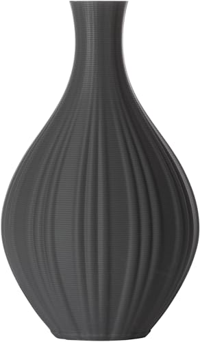 3D Vase Blumenvase Dekovase Alva S 16cm für Schnitt-/ Trockenblumen | nachhaltig | Pampasgras (Dunkelgrau) von 3D Vase
