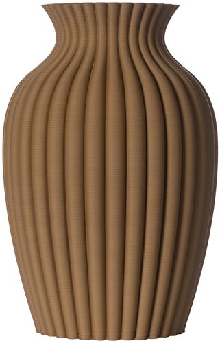 3D Vase Blumenvase Dekovase Brikenda 21cm für Schnitt-/ Trockenblumen | nachhaltig | wasserdicht (Braun) von 3D Vase