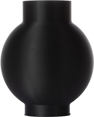 3D Vase Dekovase Almina 20cm Bodenvase Blumenvase Deko Vase Pampasgras Trockenblumen (Schwarz) von 3D Vase