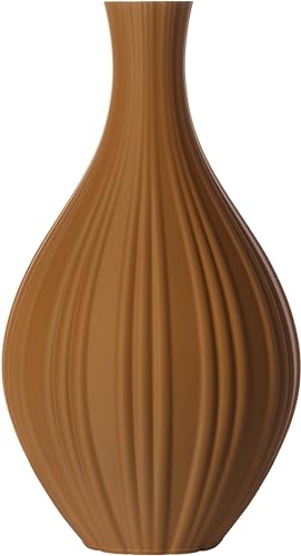3D Vase Dekovase Alva L 30cm Bodenvase Deko Vase Pampasgras Trockenblumen (Braun) von 3D Vase