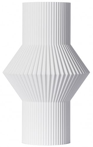 3D Vase Dekovase Banu 30cm Bodenvase Blumenvase Deko Vase Pampasgras Trockenblumen (Weiß) von 3D Vase