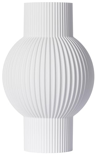 3D Vase Dekovase Bella 30cm Bodenvase Blumenvase Deko Vase Pampasgras Trockenblumen (Weiß) von 3D Vase