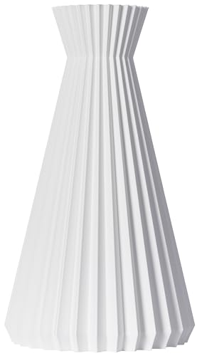 3D Vase Dekovase Sana XL 38cm Bodenvase Deko Vase Pampasgras Trockenblumen (Weiß) von 3D Vase