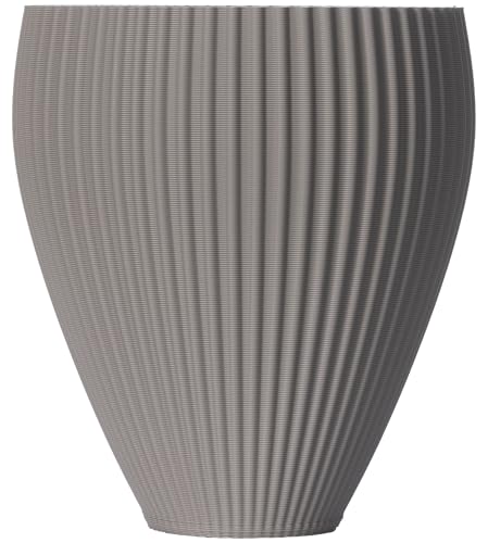 3D Vase Orchideentopf/Übertopf/Kräutertopf Giulia Standard | nachhaltig | wasserdicht (Hellgrau) von 3D Vase