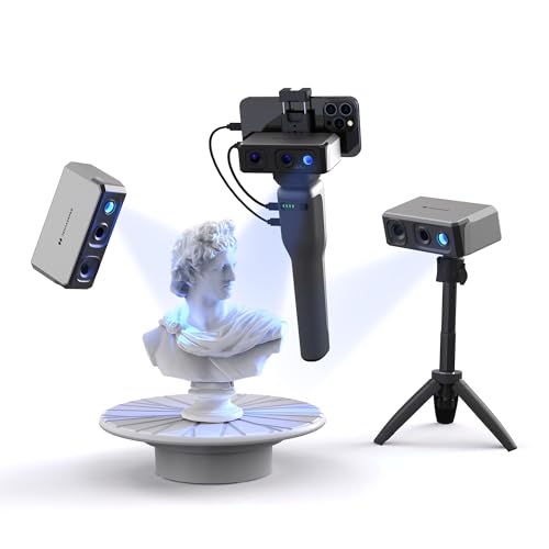 3DMakerpro Seal 3D-Scanner für 3D-Drucker mit 0,01 mm Genauigkeit, 24-Bit-Farbkamera, bis zu 10 FPS Scangeschwindigkeit, Anti-Shake Scan 3D-Modellscanner - Luxuspaket mit Smart Grip von 3DMakerpro