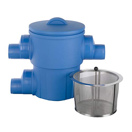 Regenwasserfilter Zisternenfilter 3P Retentions-und Versickerungsfilter XL Abgang seitlich mit Edelstahlsieb für den Erdeinbau, Anschluss DN150/200. Zur Regenwassernutzung im Haus und Garten von 3P Technik Filtersysteme