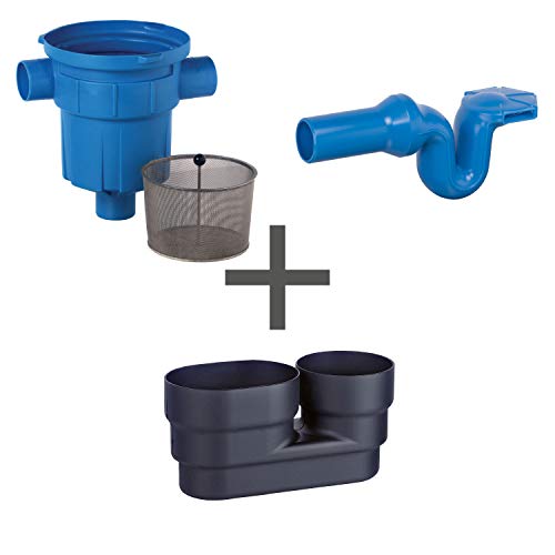 Regenwasserfilter Zisternenfilter 3P Spar-Set RVF mit Edelstahlsieb für den Einbau in die Zisterne, Anschluss DN100, Höhenversatz 0 mm. Für die Regenwassernutzung im Haus und zur Gartenbewässerung von 3P Technik Filtersysteme