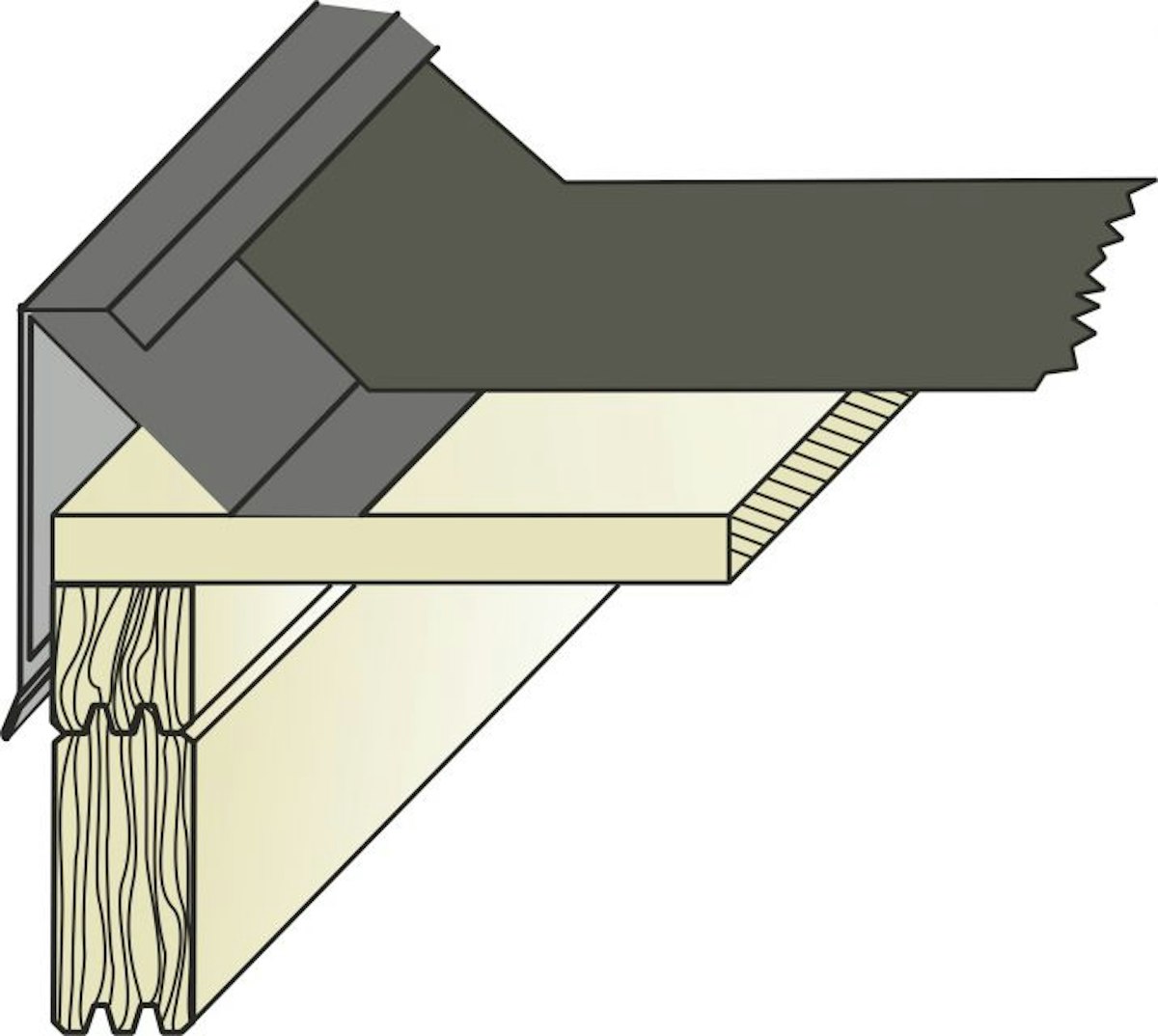 Flachdachblende - außen/innen für Flachdachhäuser ohne Blendbretter  (1 Stück, Typ 10) von 4 Home and Garden