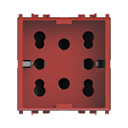4Box Stecker MULTISTANDARD 1 Schuko oder 2 Bypass Kompatibel mit VIMAR Plana, 250 V, rot, 4B.V14R.H21, 250 voltsV von 4Box