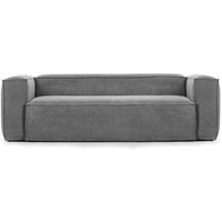 Cord Sofa Dreisitzer Grau von 4Home