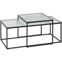 Sofatisch Set im Industry Style Glas & Metall (zweiteilig) von 4Home