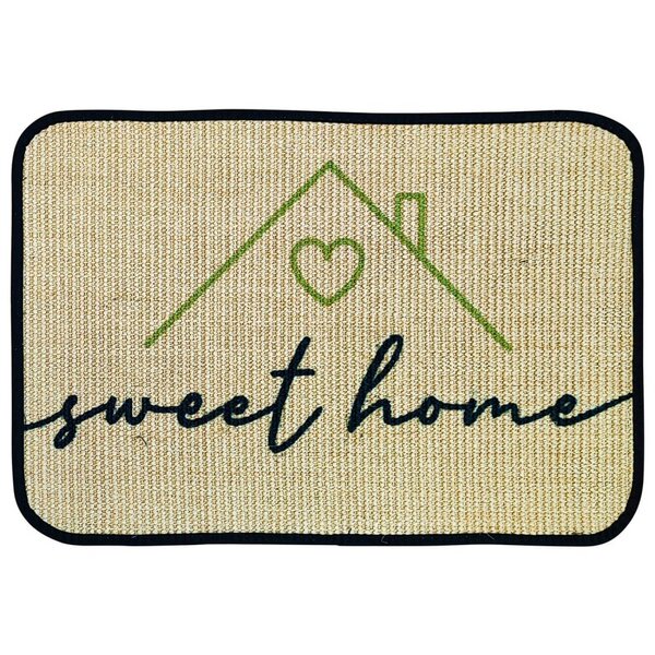4betterdays Fußmatte | 'sweet home' | 45 x 90 cm | Sisal | Naturlatex von 4betterdays