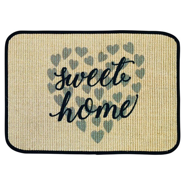 4betterdays Fußmatte | 'sweet home' mit Herz | 45 x 75 cm | Sisal | Naturlatex von 4betterdays