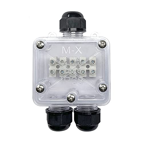 4VWIN IP68 Wasserdichte Verteilerdose 3-Wege Outdoor Kabelstecker für max Ø10mm Kabel von 4vwin