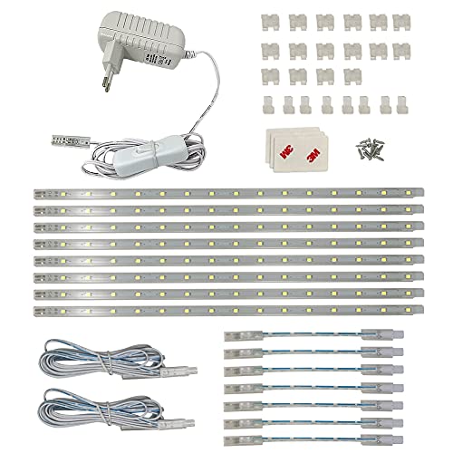 4vwin LED Unterbauleuchte geeignete Lampe für die Küche, hinter Möbel, im Werkraum (6500K(kaltweiß), 8-SET) von 4vwin