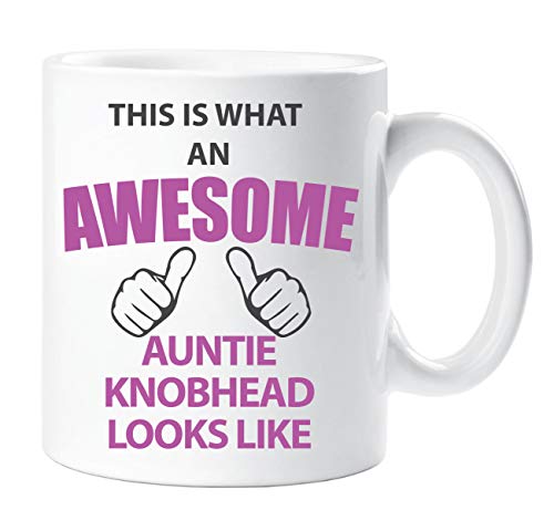 This Is What an Awesome Auntie Knobhead die Aussieht wie Tasse Geschenk Keramiktasse Muttertag Onkel von 60 Second Makeover Limited