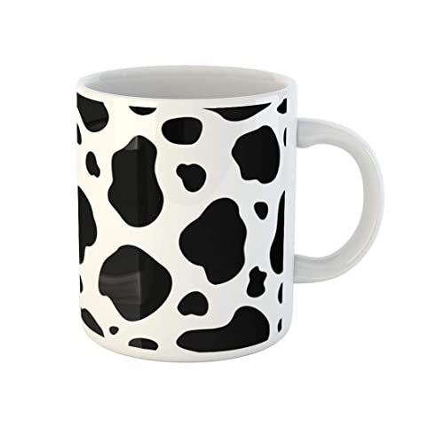 759 Kaffeetasse Muster Kuhfleck Dalmatinerhaut Milchspritzer Schwarz Weiß Tasse Beidseitig Bedruckt Kaffeebecher Modern Teetassen Für Männer Geschenk Muttertag 330Ml von 759