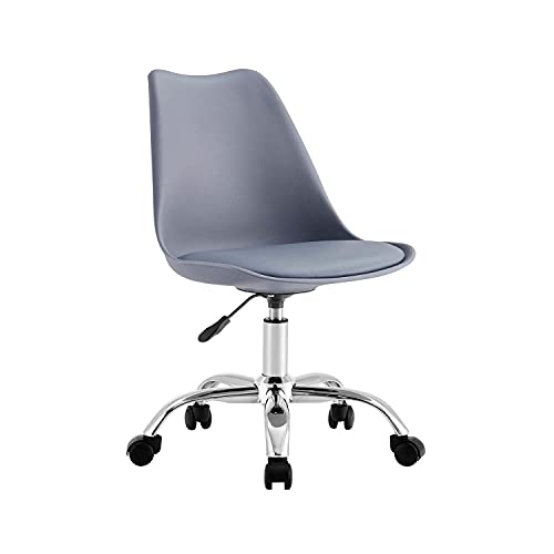 7H SEVEN HOUSE 0 Schreibtischstuhl für Büro, Studio, Schlafzimmer, ergonomisch mit Rollen, Modell Eyre, höhenverstellbar, 97 x 47 x 58 cm, One Size von 7H SEVEN HOUSE