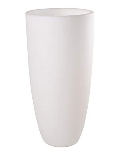 8 Seasons Design Shining Pots Blumentopf aus PE/Polyethylen hergestellt, Lichtfarbe: Warmweiß, Stromquelle: Solar/Li-Ion Batterie, Farbe: Weiß, 32053S von 8 Seasons Design