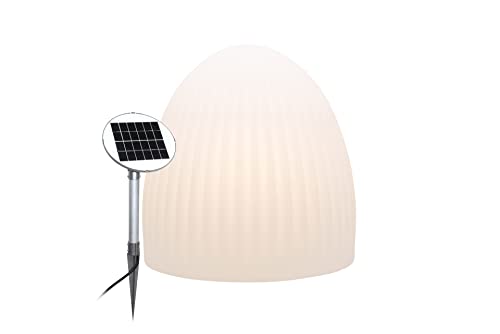 8 seasons design - LED Solarleuchte in Käfig-Optik Shining Cage (Ø 37cm, warmweißes Licht, rundes Panel, Einschaltautomatik, UV-beständig, Außenleuchte) weiß von 8 seasons