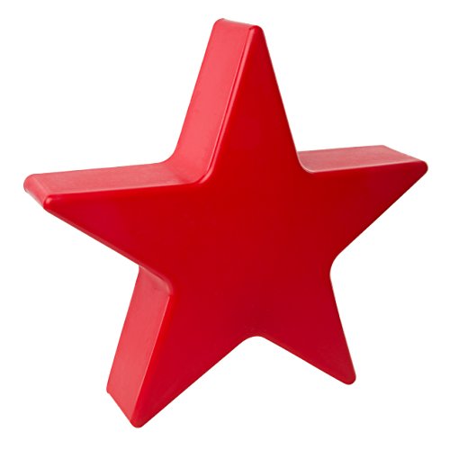 8 seasons design | Motivleuchte Stern Shining Star (E27, Ø 80 cm, UV-beständig, IP44 wetterfest, Außendeko, Bodendekoration, Sideboard-Leuchte, Weihnachten) rot von 8 seasons