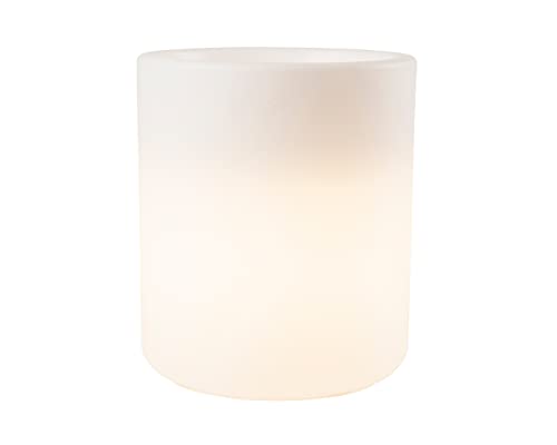 8 seasons Design Shining Elegant Pot S, LED Pflanzkübel 39 x 39 cm (weiß), E27 Fassung inkl. Leuchtmittel in warmweiß, beleuchteter Pflanzkübel für innen + außen, Blumenkübel von 8 seasons