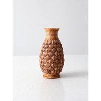 Vintage Korbwaren Vase von 86home