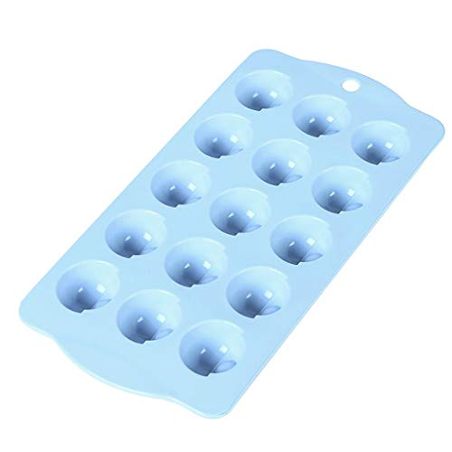 15 Hohlraum Eiswürfelform Silikon Eiswürfelbehälter Wiederverwendbare Eiswürfel Silikondichtung FDA BPA Frei Ice Cube Tray Stapelbar Eiswürfelschalen Eiswürfel Babynahrung (Blau) von 95sCloud