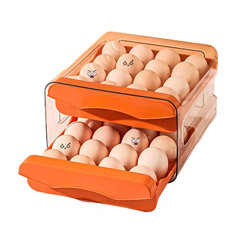 A/A Eierbehälter für Kühlschrank,Doppellagiger Eierbehälter für Kühlschrank | Eierablage, Aufbewahrungsbehälter für Eier, speichert insgesamt 32 Eier von A/A