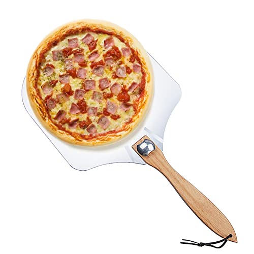 A/A Großer Pizzaschieber, 61 x 30,5 cm, Edelstahl-Aluminium-Pizza-Spatel | Pizzaschieber mit klappbarem langem Holzgriff, Pizzaofen-Zubehör für Brot, Gebäck und Backen von A/A