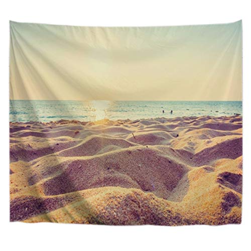 A.Monamour Wanddekor Wandteppiche Blauer Ozean Sand Strand Meer Sonnenschein Blauer Himmel Natur Landschaft Bild Stoff Wand Hängenden Tapisserie Wandbild Dekore von A.Monamour