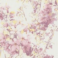 Kirschblüten Tapete in Pink und Gelb | Romantische Blumentapete im Vintage Stil | Florale Vliestapete mit Vinyl ideal für Schlafzimmer - 10,05 x 0,53 von A.S. CREATIONS