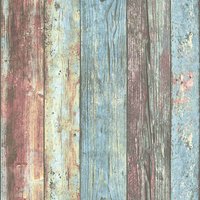 Bunte Tapete in Holzoptik Vintage Tapete im maritimen Stil Vliestapete im Holz Design ideal für Küche und Schlafzimmer - Bunt, Blau, Red, Brown von A.S. CREATIONS