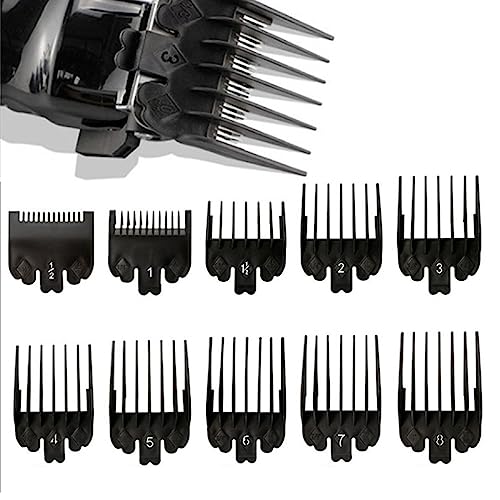 AAED 10 Stück Haar Clipper Guide Limit Kamm Set,Trimmer Aufsätze Aufsteckkamm Für Haarschneidemaschine Magic Clip Trimmer Rasierer, Gesichtshaarschneidemaschinen Bartschneider Aufsteckkamm-Set Kit von AAED