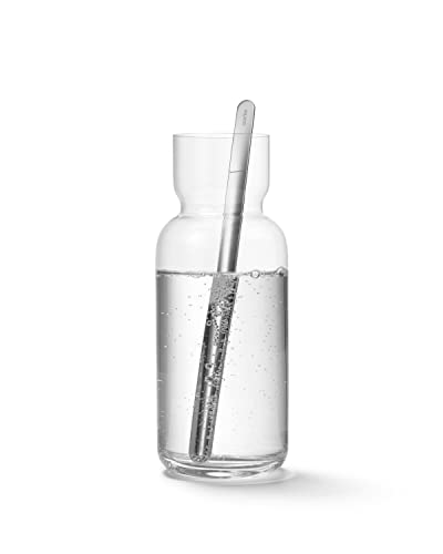 aarke Nesting Carafe, Kristallglaskaraffe (1,1 Liter) + Edelstahl-Barlöffel von aarke