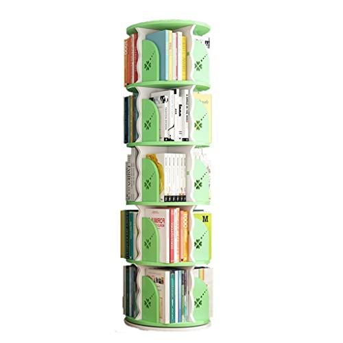 ABBNIA Stil Drehbares Bücherregal Boden Einfacher Bilderbuchständer für Kinder für Bücher im Wohnzimmer Home Office Kinderzimmer (Farbe: Grün, Größe: 50,5 * 97 cm) (Grün 50,5 * 159 cm) von ABBNIA