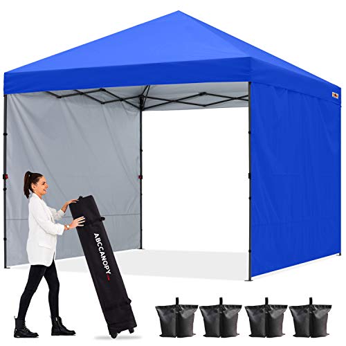 ABCCANOPY 2,4x2,4M Pavillon Outdoor Easy Pop-up-Überdachungszelt mit 2 Seitenwände,Blau von ABCCANOPY