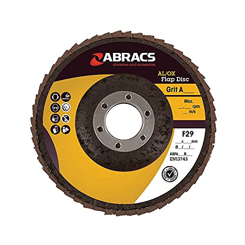 ABRACS ABFA115B060 Aluminiumoxid Lamellenscheibe 115 mm x 22 mm x 60 g von ABRACS