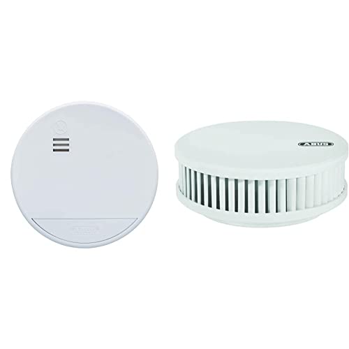 ABUS Funk-Rauchmelder RWM165 - Weiß & Rauchmelder RWM250 mit 12-Jahres-Batterie & Hitzewarnfunktion - für Küchen, Wohnräume und Wohnwagen - Q-Label & DIN EN14604 Zertifiziert - Weiß von ABUS