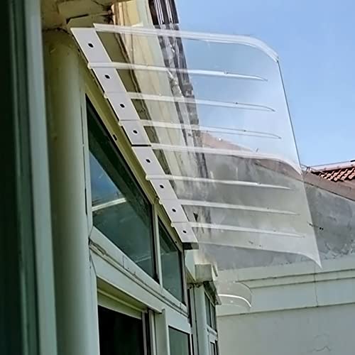 Unsichtbare Regenschutzabdeckung für Fenster, Markisenschutz für die Vordertür, UV-Regen- und Schneeschutz, Polycarbonat-Abdeckung, Gartenüberdachung, Terrasse, Veranda, Balkon, Regenmarkise von ABWYB