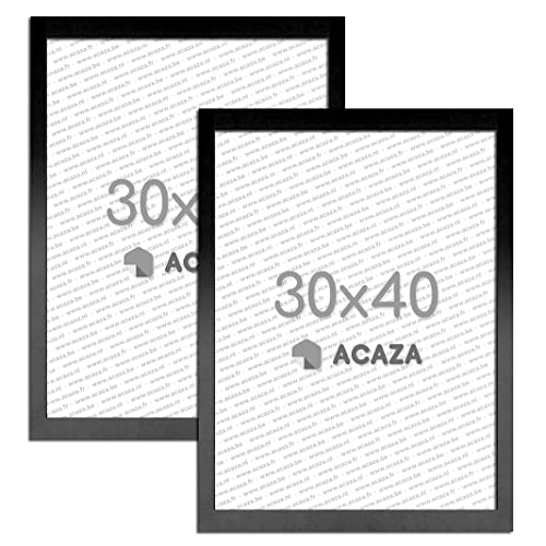 ACAZA 2er-Set Madison Fotorahmen - Format 30x40 cm- MDF-Holzrahmen - Schwarz von ACAZA