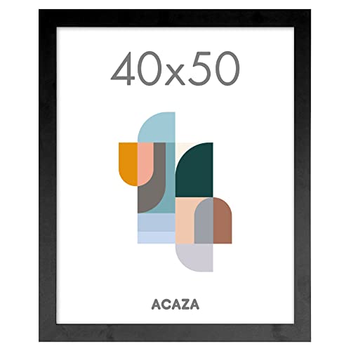 ACAZA Bilderrahmen, 40 x 50 cm, für Fotos und Poster, MDF-Holz, Schwarz von ACAZA