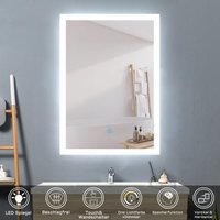 50 x 70 cm led Spiegel+Beschlagfrei+3 Lichtfarben Dimmbar+Farbtemperatur und Helligkeit Memory Funktion von ACEZANBLE