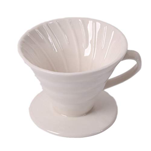 Filter Porzellan-Kaffeefilter Größe 1x2/1x4 1 Loch Kaffeeefilter Permanent Kaffeefilter - Handfilter Kaffee für 1-4 Tassen/1-2 Tassen Porzellanfilter von ACMEDE