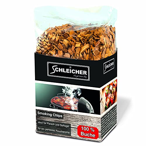 ACTIVA Schleicher Premium Räucherchips Buche Smoking Chips für optimales Raucharoma Beim Grillen 100% Natürliches Smoker-Holz geeignet für Kugel-, Stand- und Gas-Grill Extra große 800 g Packung von ACTIVA