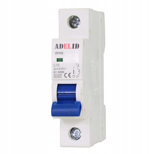 LS-Schalter Leitungsschutzschalter Sicherungsautomat 1-polig C 10A 230/400V AC von ADELID