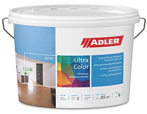 ADLER Ultra-Color Wandfarbe - erstklassige, matte Wand- & Deckenfarbe -Edelmann C12 087/6 hohe Deckkraft, Atmungsaktiv, Lösungsmittelfrei - Braun - 1 l - in 100+ Pastell Farbtönen von ADLER